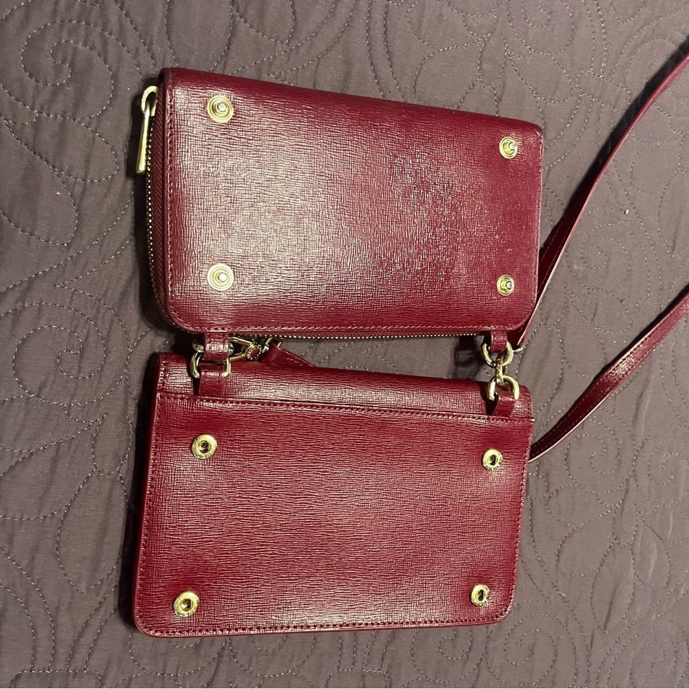 FURLA Riva/shoulder bag/leather/RED/solid color - Picture 3 of 9